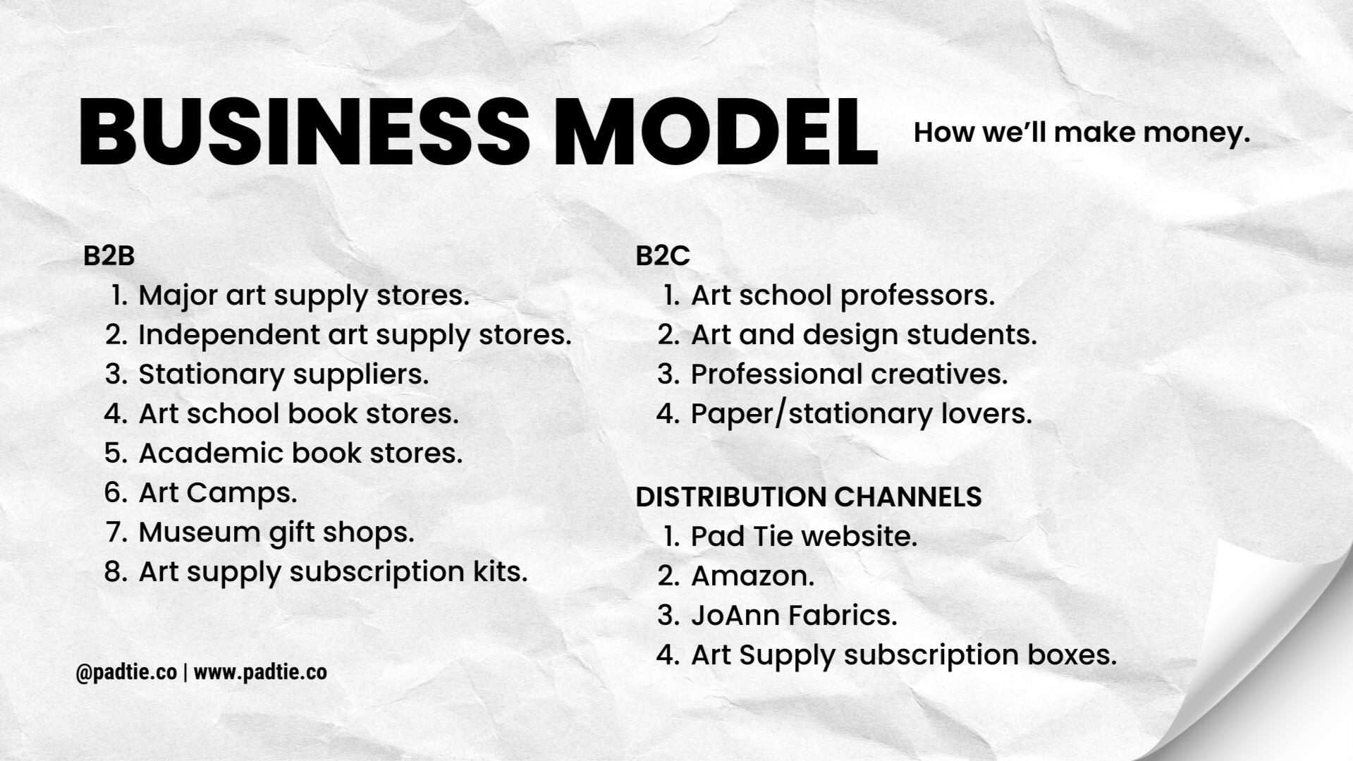Pad Tie Pitch Deck Page 4