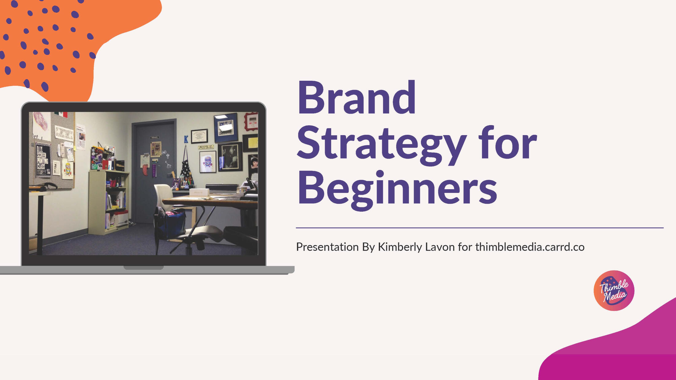 Thimble Media Pitch Deck Page 1