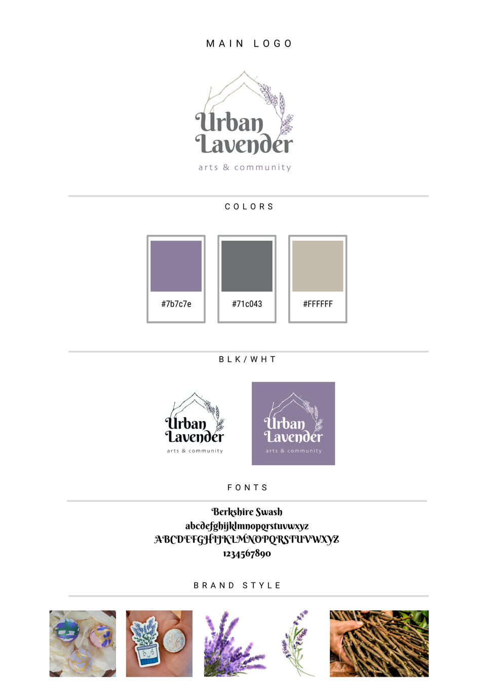 Urban Lavender Brand Board